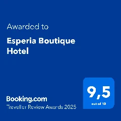 Esperia Boutique Hotel — Booking.com Traveller Review Awards 2025